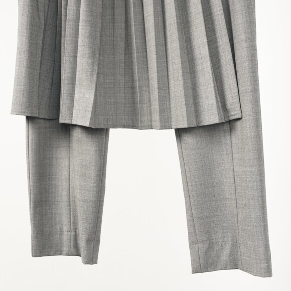Tibi AW/14 Runway Grey Tropical Wool Pleated Wrap Pants - Picture 11 of 14